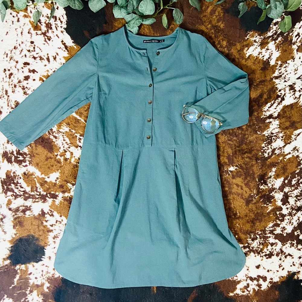 Gundrun Sjoden Green 100% Organic Cotton Dress
